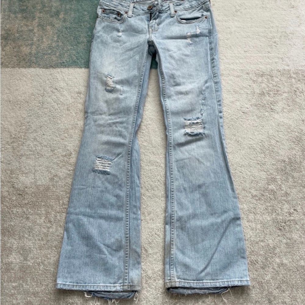 American eagle Light Blue Distressed Flare Jeans